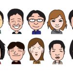 会社の仲間の似顔絵