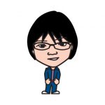 友達の名刺用の似顔絵イラストを描いた。