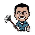 ハウスクリーニング屋さんのタウンページ用の似顔絵イラスト