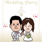 似顔絵の結婚式ウェルカムボードを友達にプレゼント!