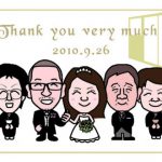 結婚式に両親に似顔絵をプレゼント