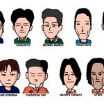 関西大学サッカーサークルTSCのチームメイトの似顔絵