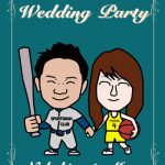 結婚式ウェルカムボード!野球とバスケが好きなスポーツカップル!