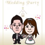 会社の仲間の結婚式ウェルカムボード、キンネさん