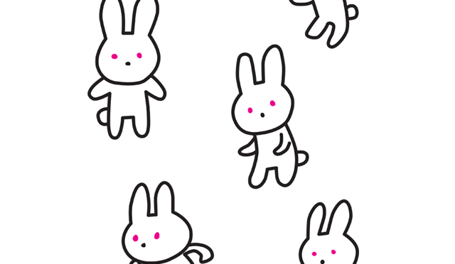 うさぎのかわいいイラスト ゆるい 面白い