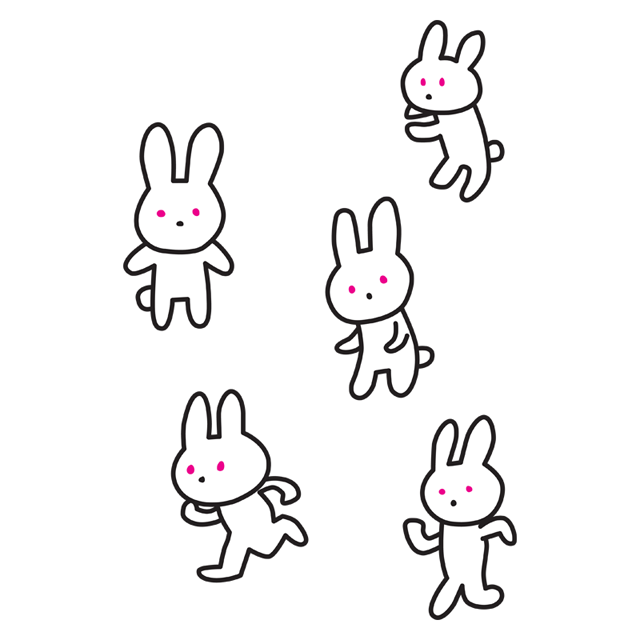 うさぎのかわいいイラスト ゆるい 面白い