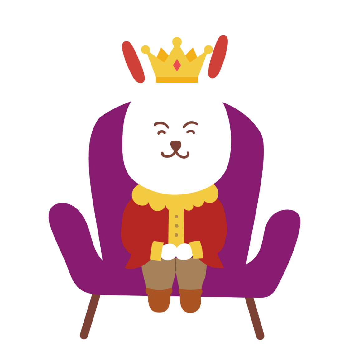 ウサギの王様のイラスト